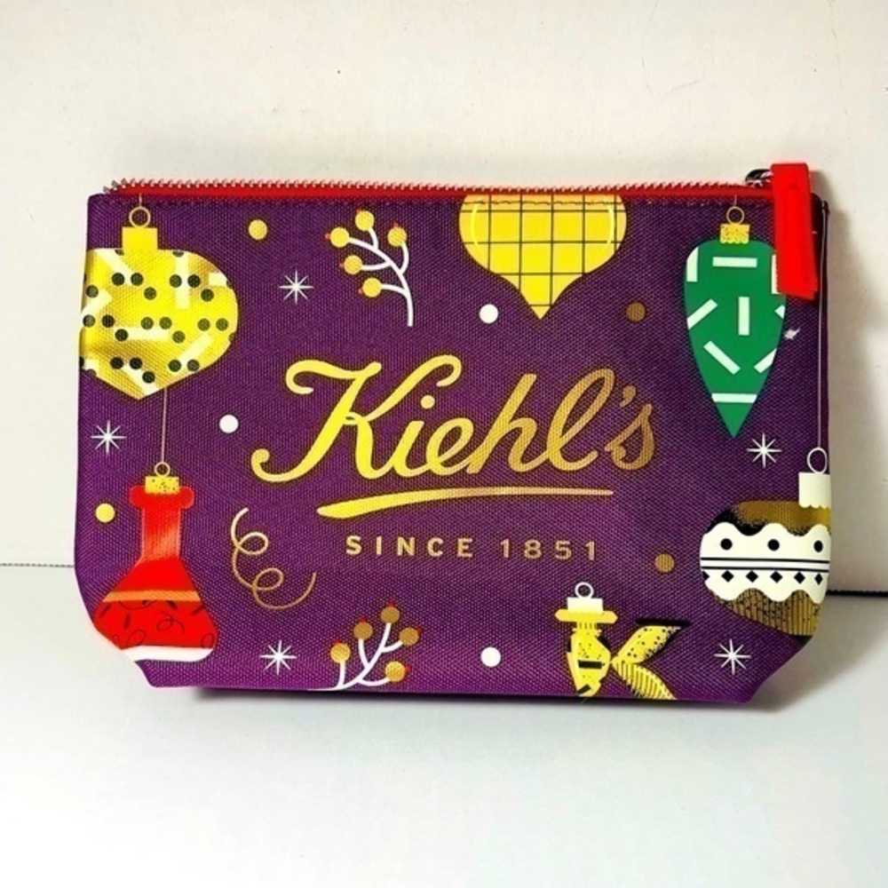 🎄Kiehl's SInce 1851 limited edition makeup bag Maite Franchi Christmas N…
